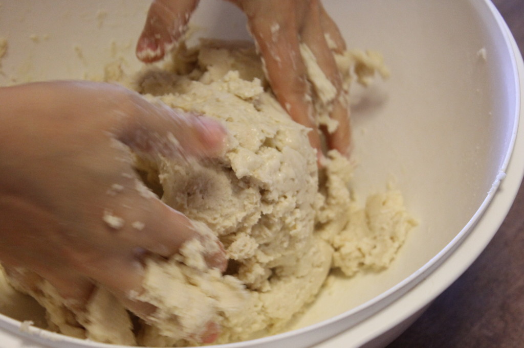 mixing dough