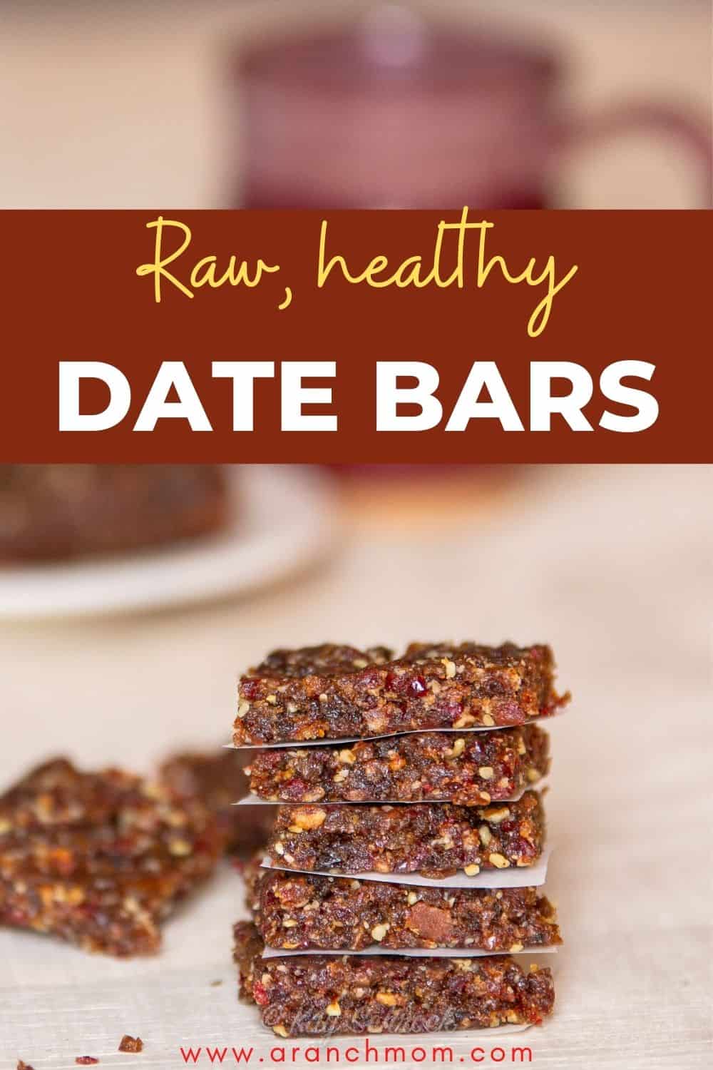 pinterest image for date nut bars