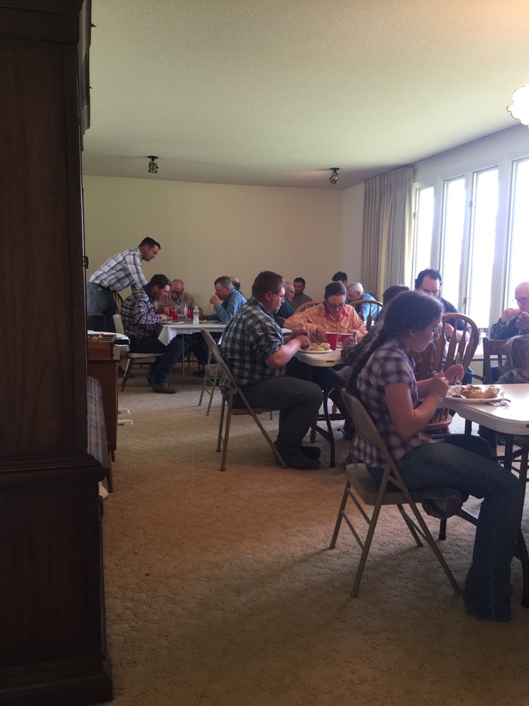 ranch crew eating lunch