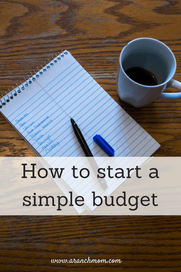 How to start a simple budget. - A Ranch Mom