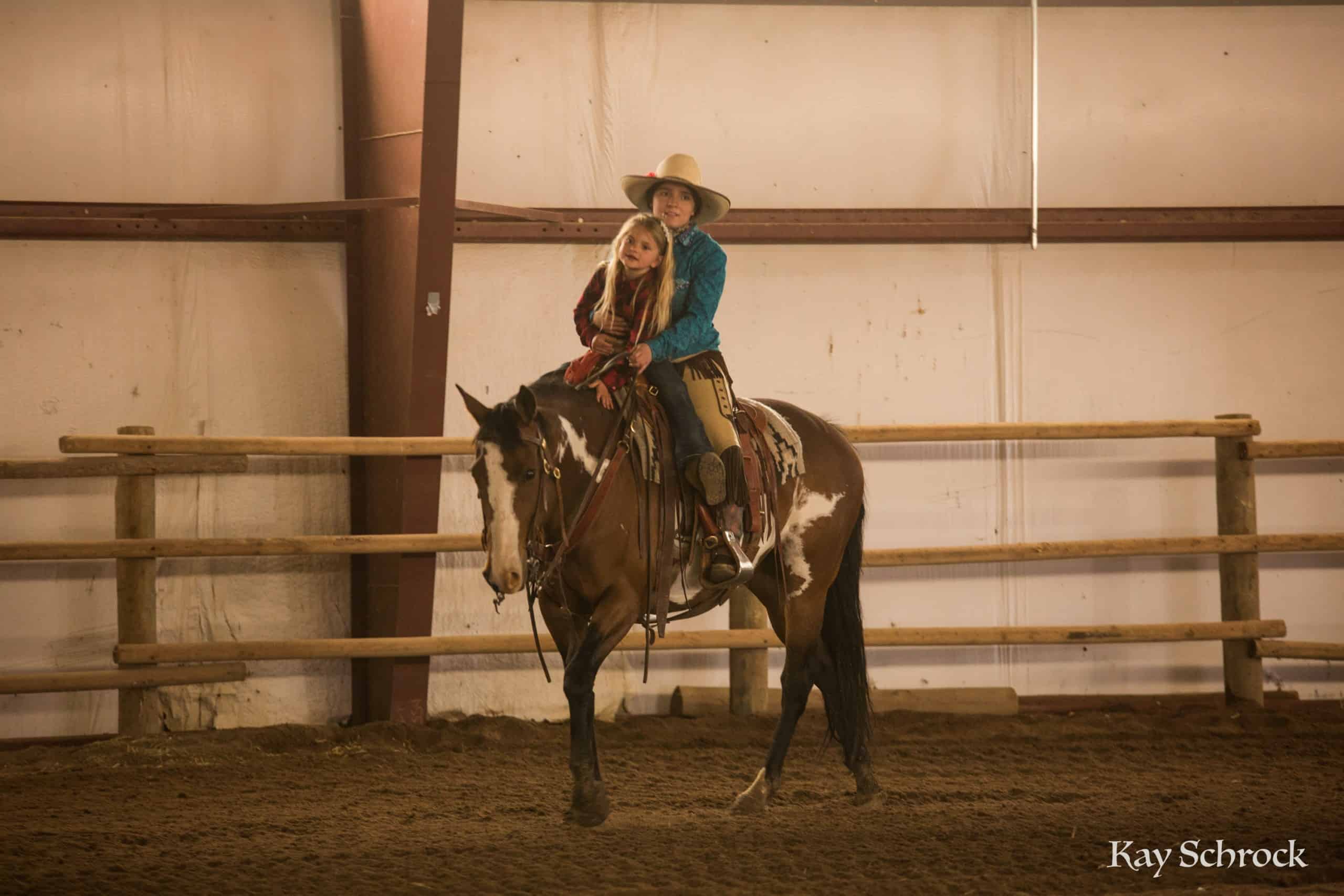 Esh Branding in Colorado - giving a kid a horseback ride