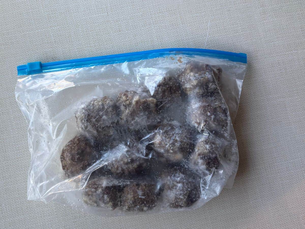 frozen beef meatballs.