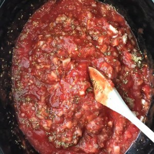 Sauce mixed but not cooked