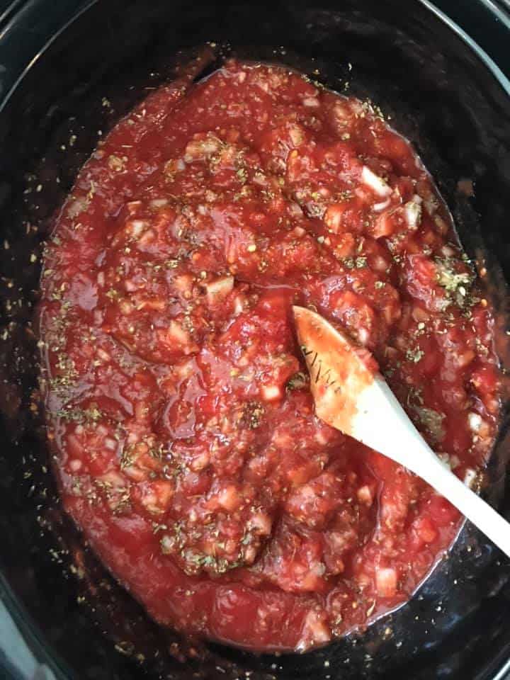 Sauce mixed but not cooked