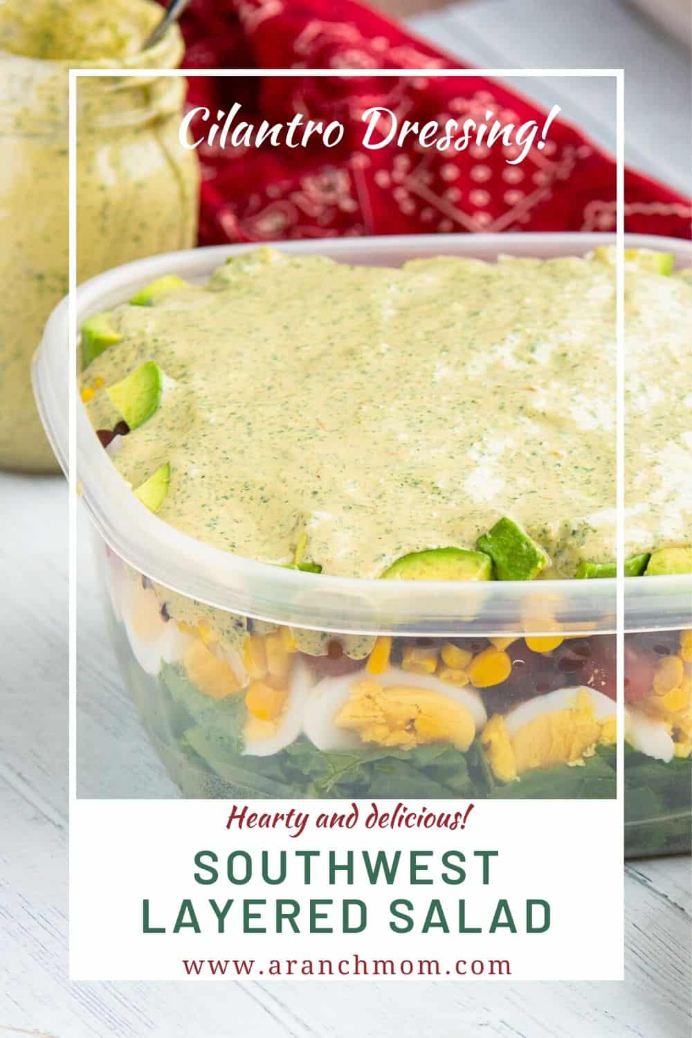 salad in bowl, pinterest graphic