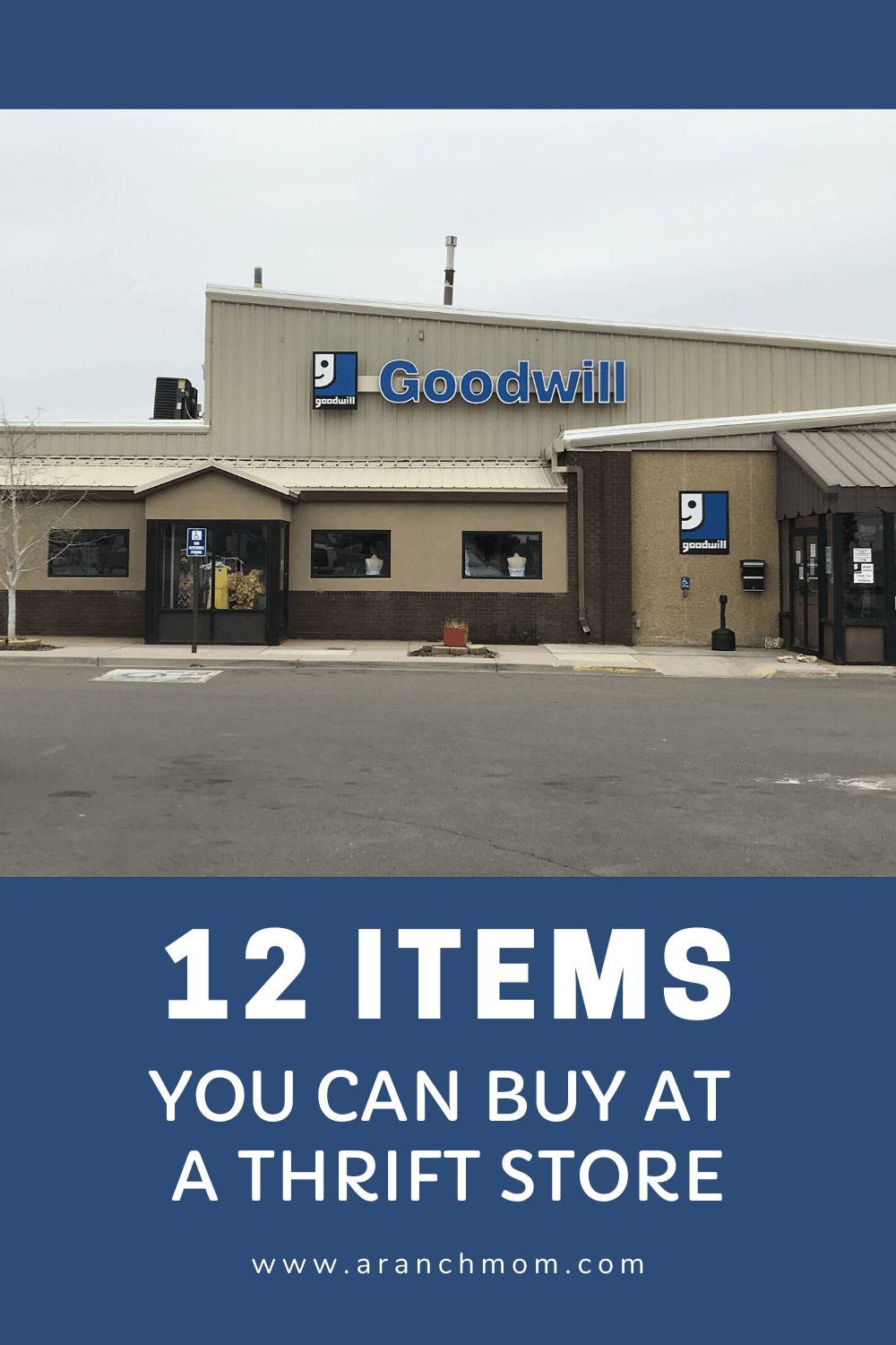 pinterest image for post, has goodwill store