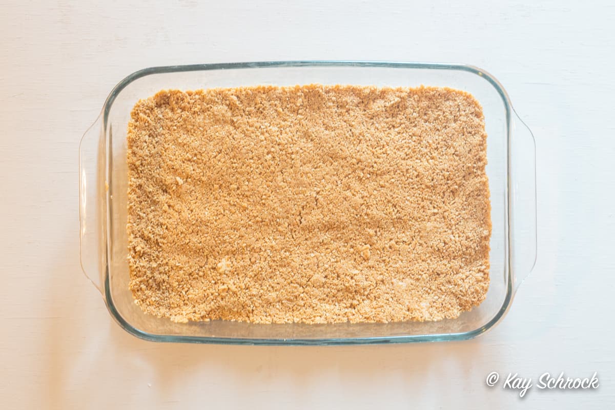 graham cracker crust in 9x13 pan