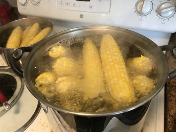 blanching corn