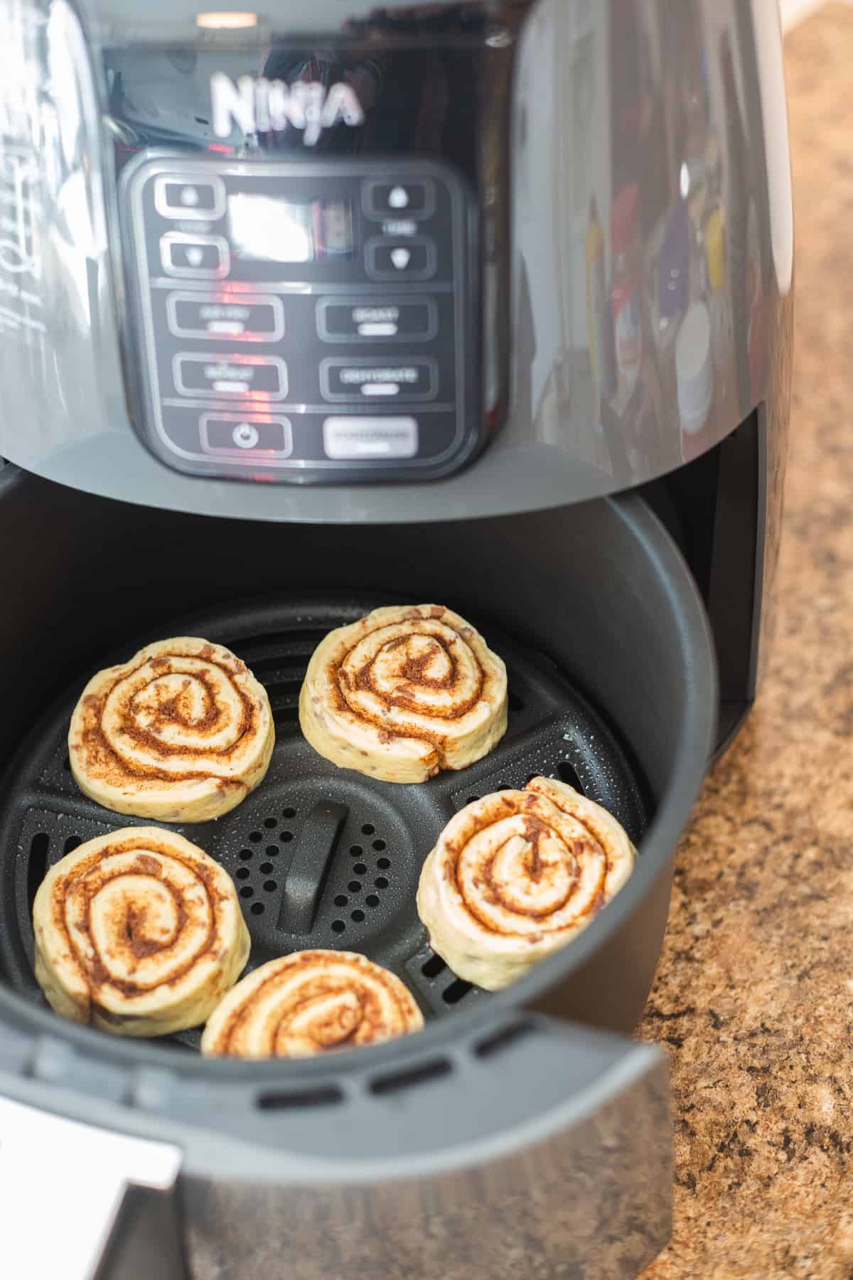 raw cinnamon rolls in air fryer