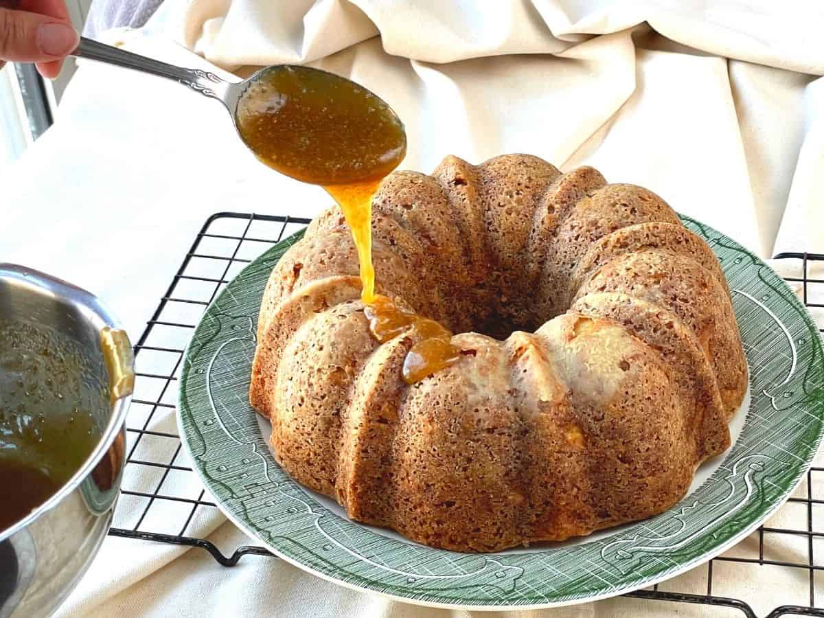 Apple Cake with Caramel Sauce