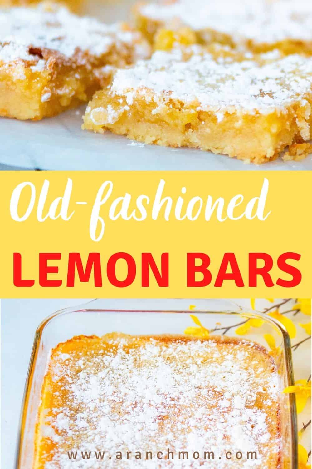 old fashioned lemon bars Pinterest image