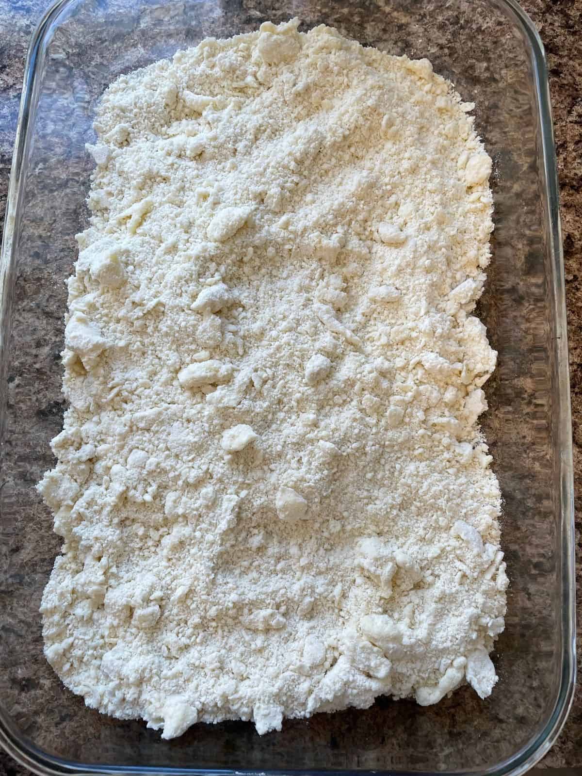 lemon bars crust in pan