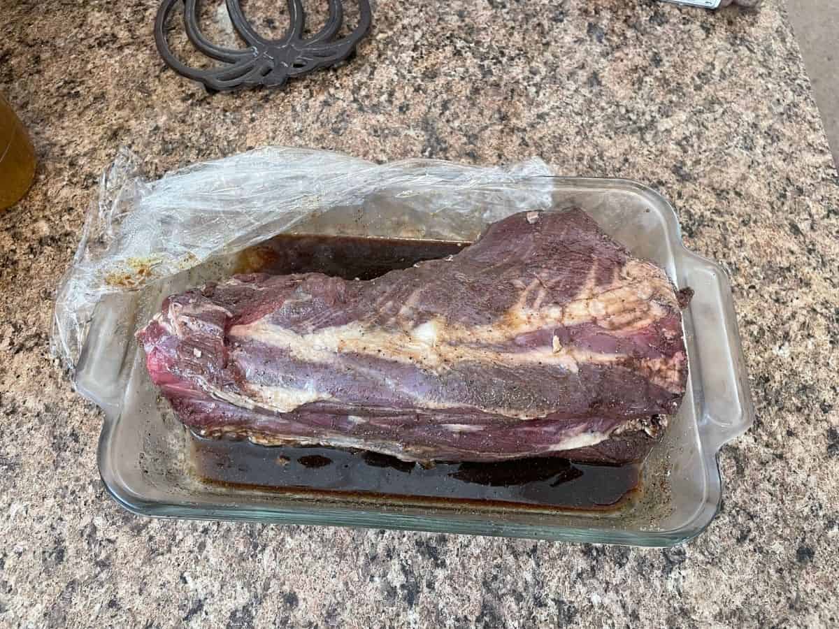  cou de cerf rôti en marinade