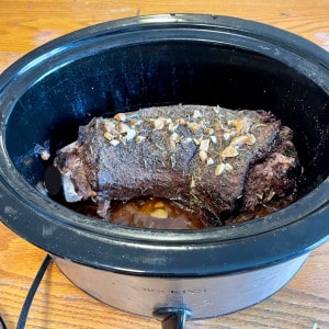 鹿の首のローストcrockpotで