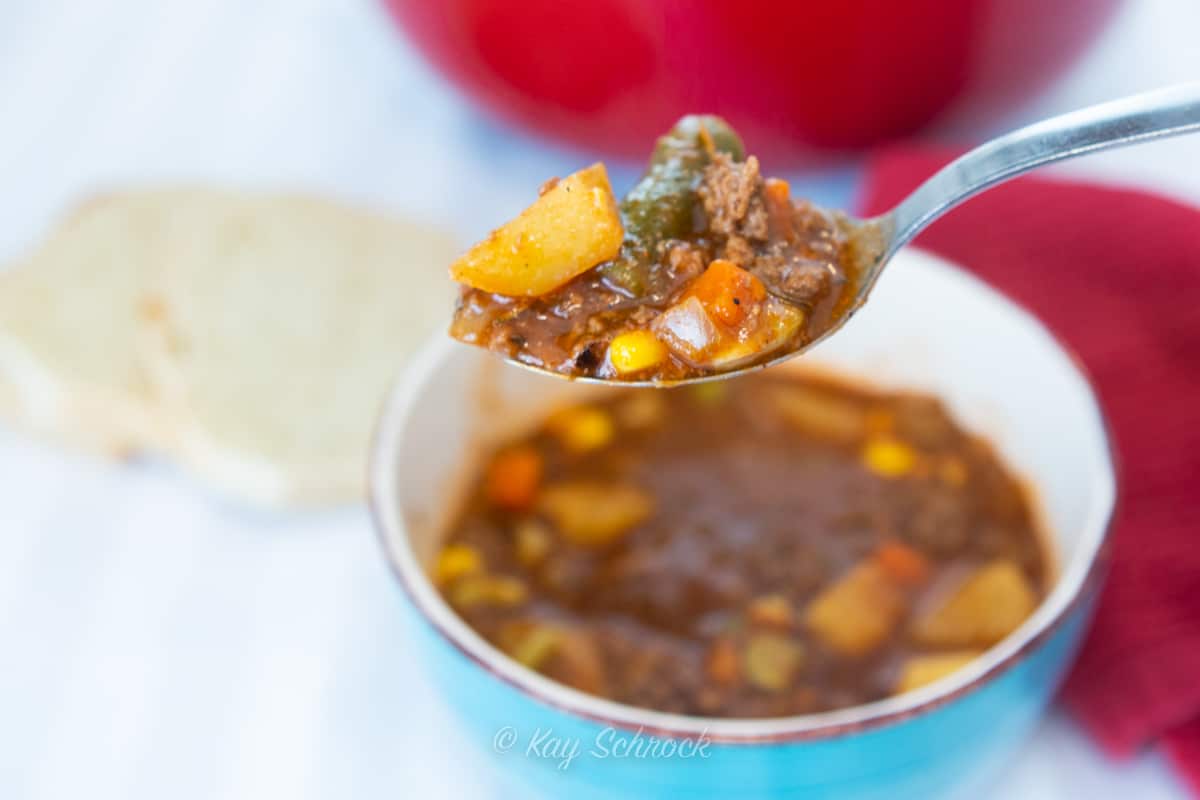 Ground Venison Vegetable Soup - A Ranch Mom