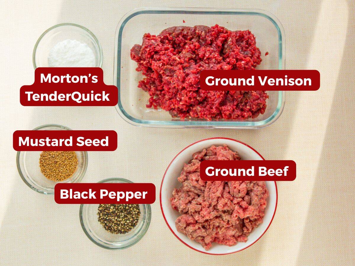 labeled ingredient photo for summer sausage.