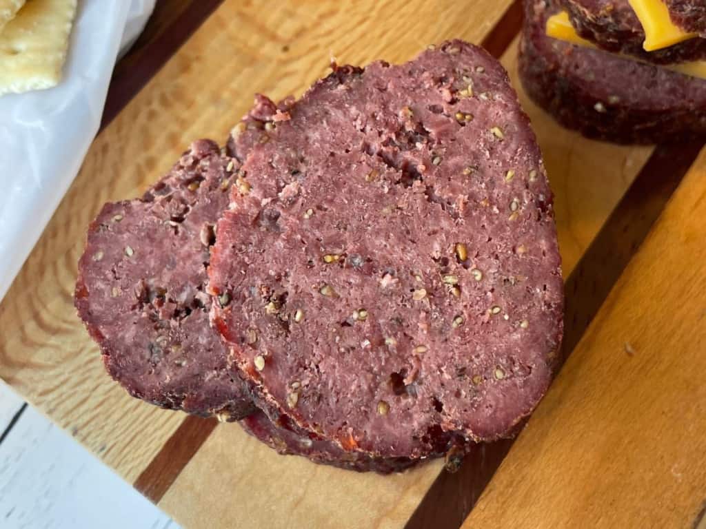 Venison Summer Sausage Recipe in the oven A Ranch Mom