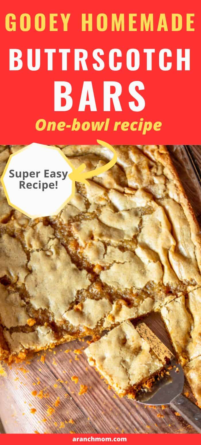 pinterest image with butterscotch bars