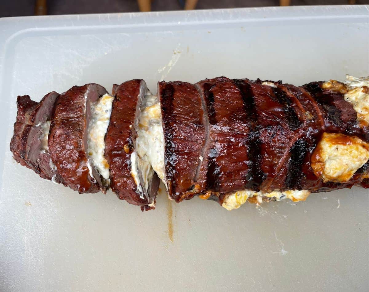 cream cheese stuffed deer backstrap