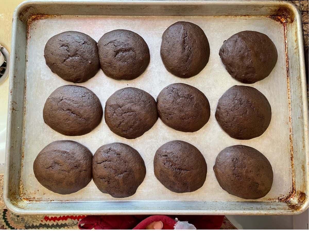 sheet of baked cookies