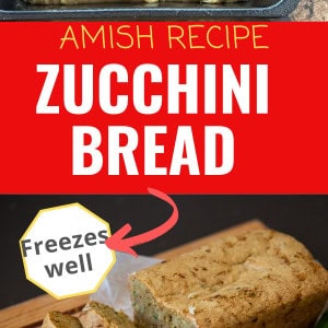 Zucchini Bread Recipe pin image