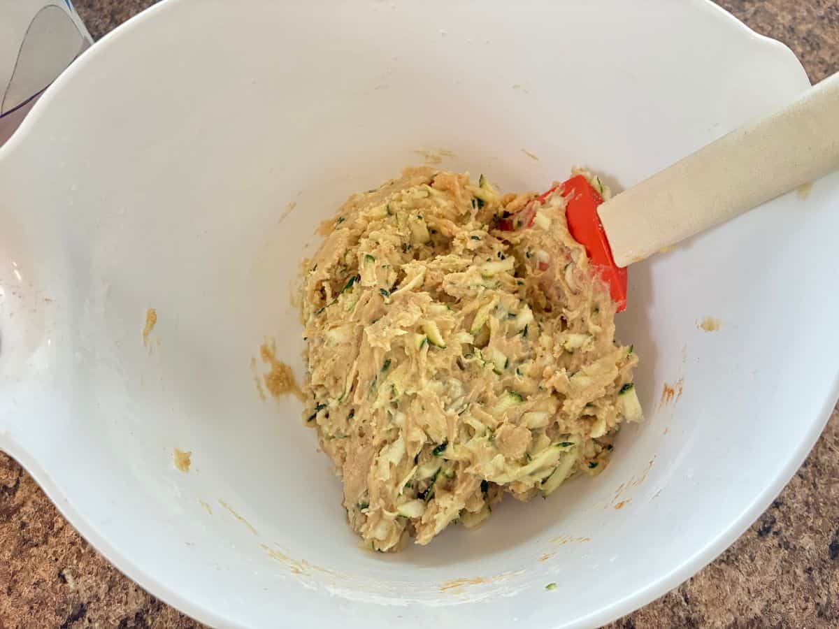 Zucchini Bread batter in bowl